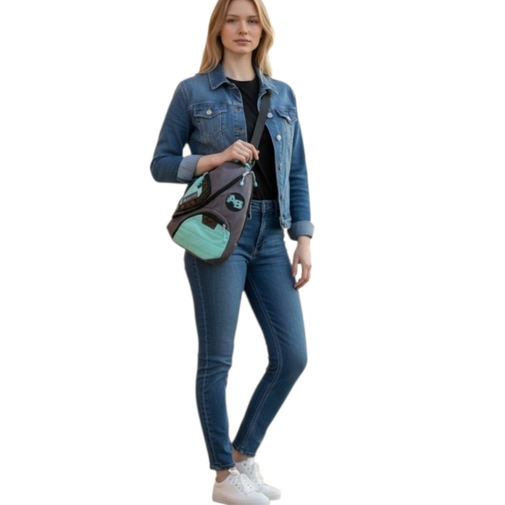 AB American Basics Shoulder‎ Sling Backpack Womens Crossbody Hiking Travel Bag